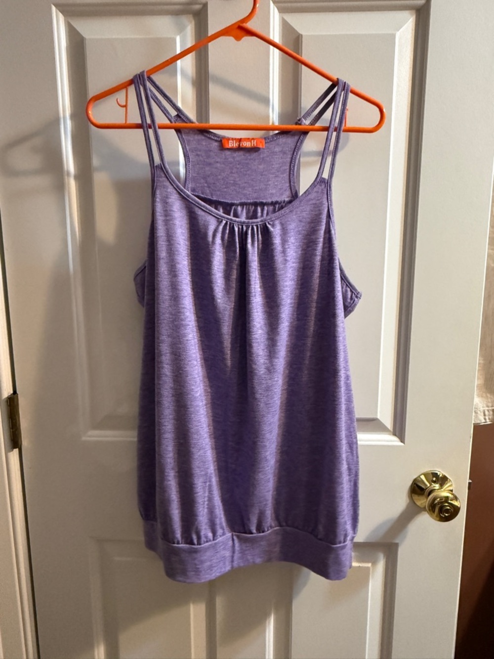 Blevonh Lavender Double-Strap Tank Top